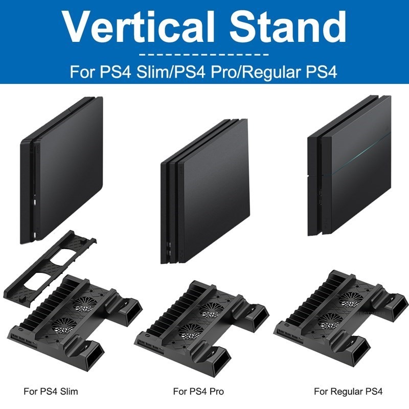 Suporte vertical com carregador duplo e ventilador de resfriamento para PS5