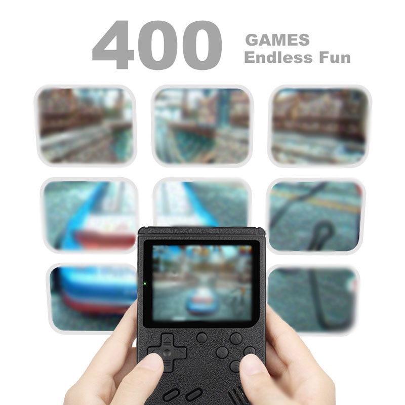 Mini console portátil de videogame retro manual, 8 bits de 3,0 polegadas, lcd colorido para crianças, jogo colorido, consola com 400 jogos incluido